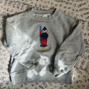 J. Crew crewcuts Kids Gray Sweatshirt with Ski Bear Design